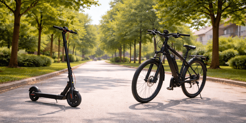 Sähköpotkulauta vai sähköpyörä &#8211; Kumpi kannattaa valita?